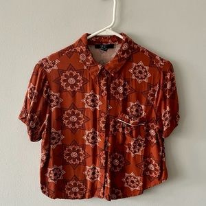 Forever 21 short sleeve button up top